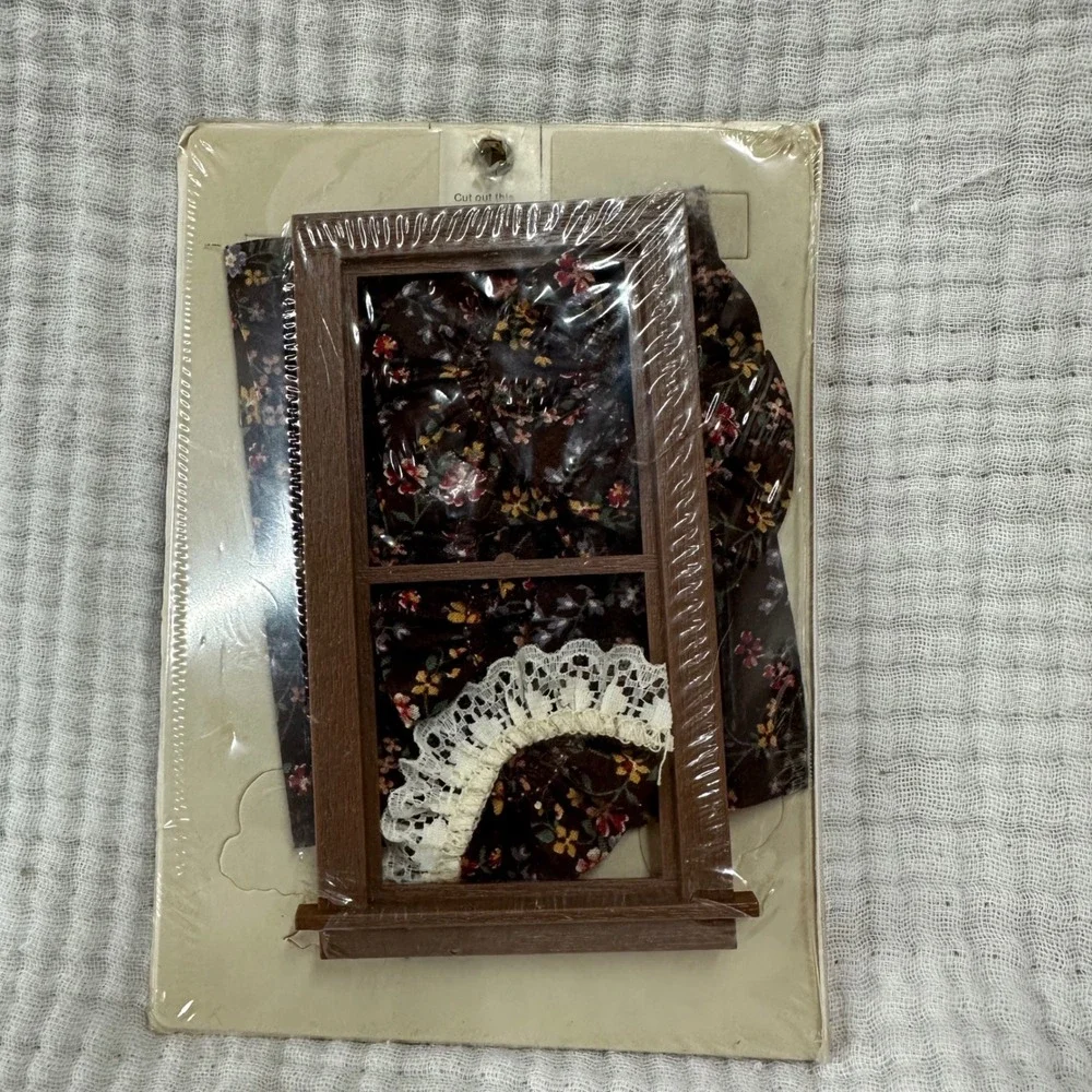 VTG Shadow Box Kit Craft Country Geese Figures Window Frame cottage core NEW
